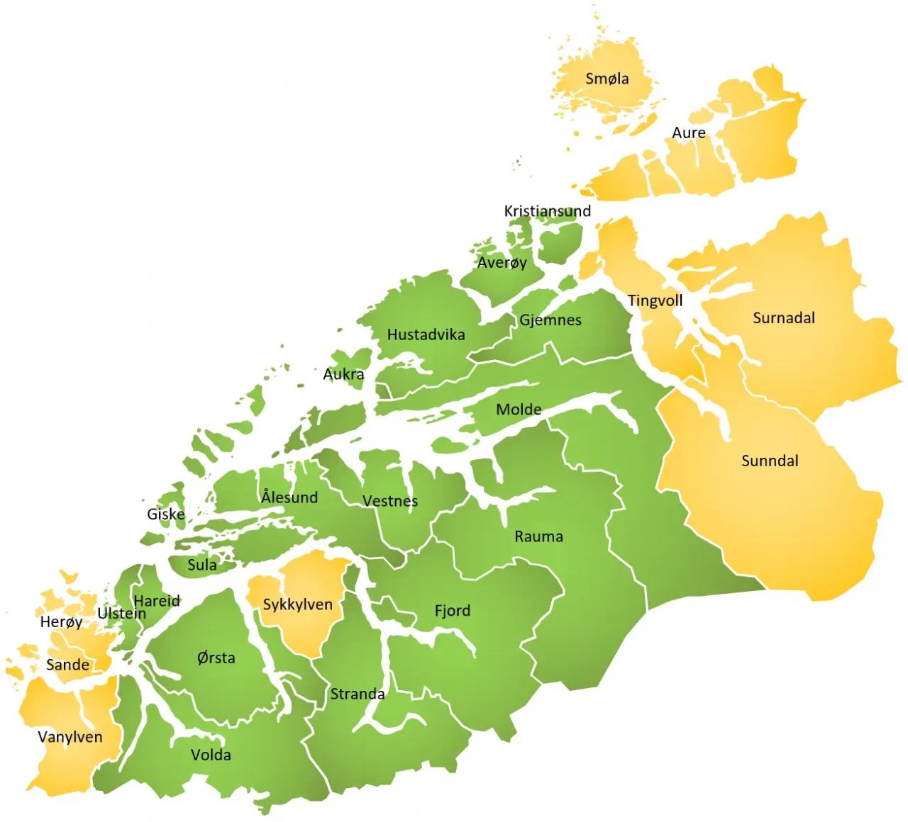 Kommuneinndelingen i Møre og Romsdal