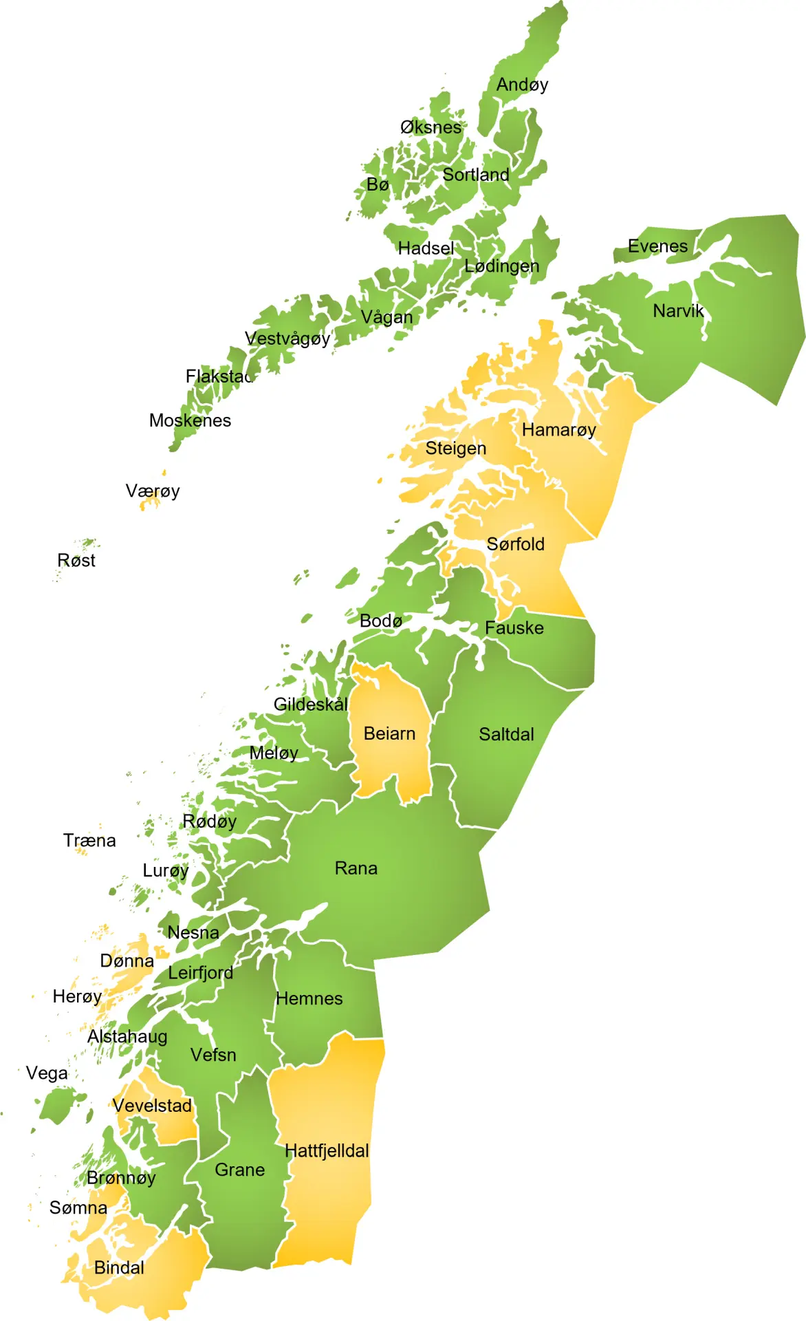 Kommuneinndelingen i Nordland