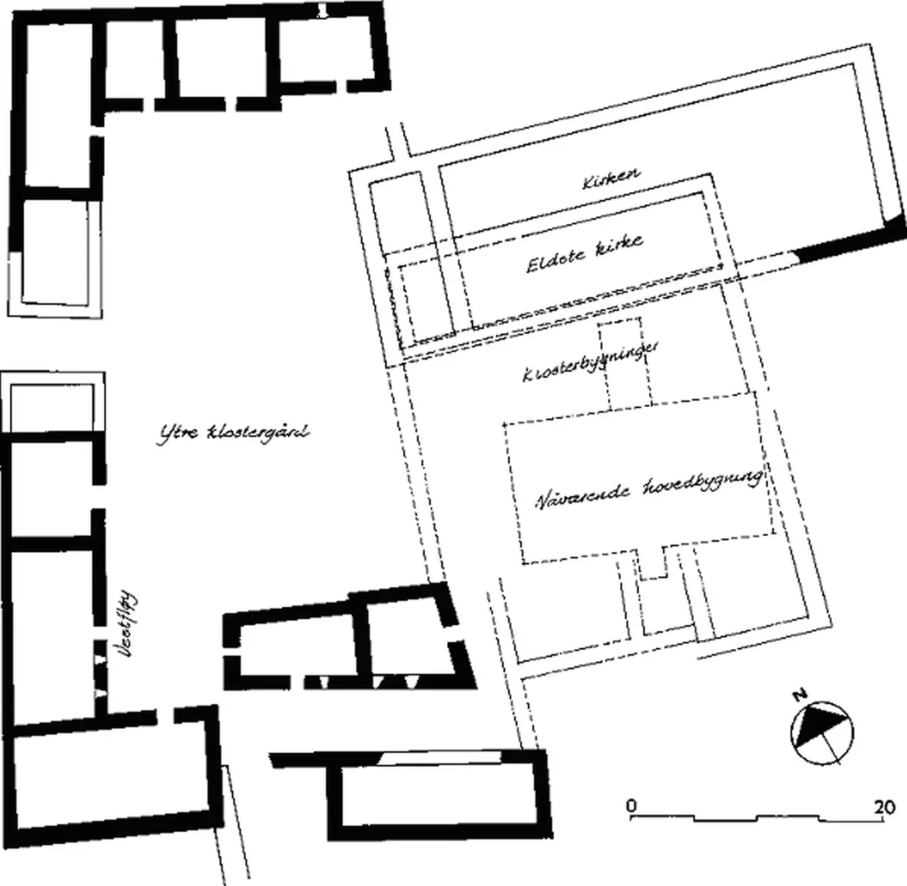 Halsnøy kloster plantegning