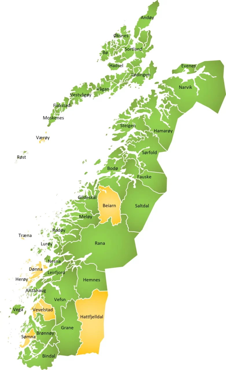 Kommuneinndelingen i Nordland